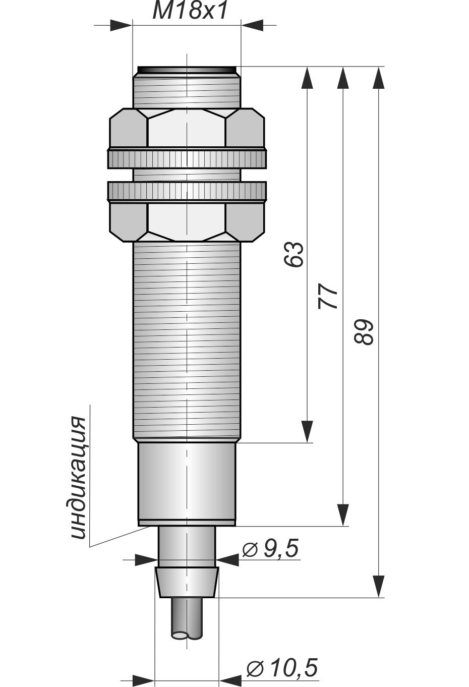 И10-DC(гайки GP-M18x1)